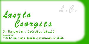 laszlo csorgits business card